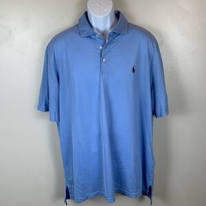 Ralph Lauren Polo Shirt‎ Mens XL Blue Golf Lightweight Performance Wicking Pony